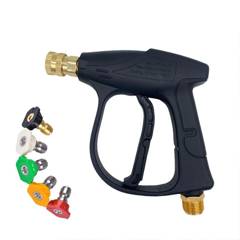1/4 Quick Connector M22-14MM Aluminum Water Gun with 5 Color Nozzle Car Washing Garden Cleaning Tools High Pressure Washer Gun
1/4 Quick Connector M22-14MM Aluminum Water Gun with 5 Color Nozzle Car Washing Garden Cleaning Tools High Pressure Washer Gun
