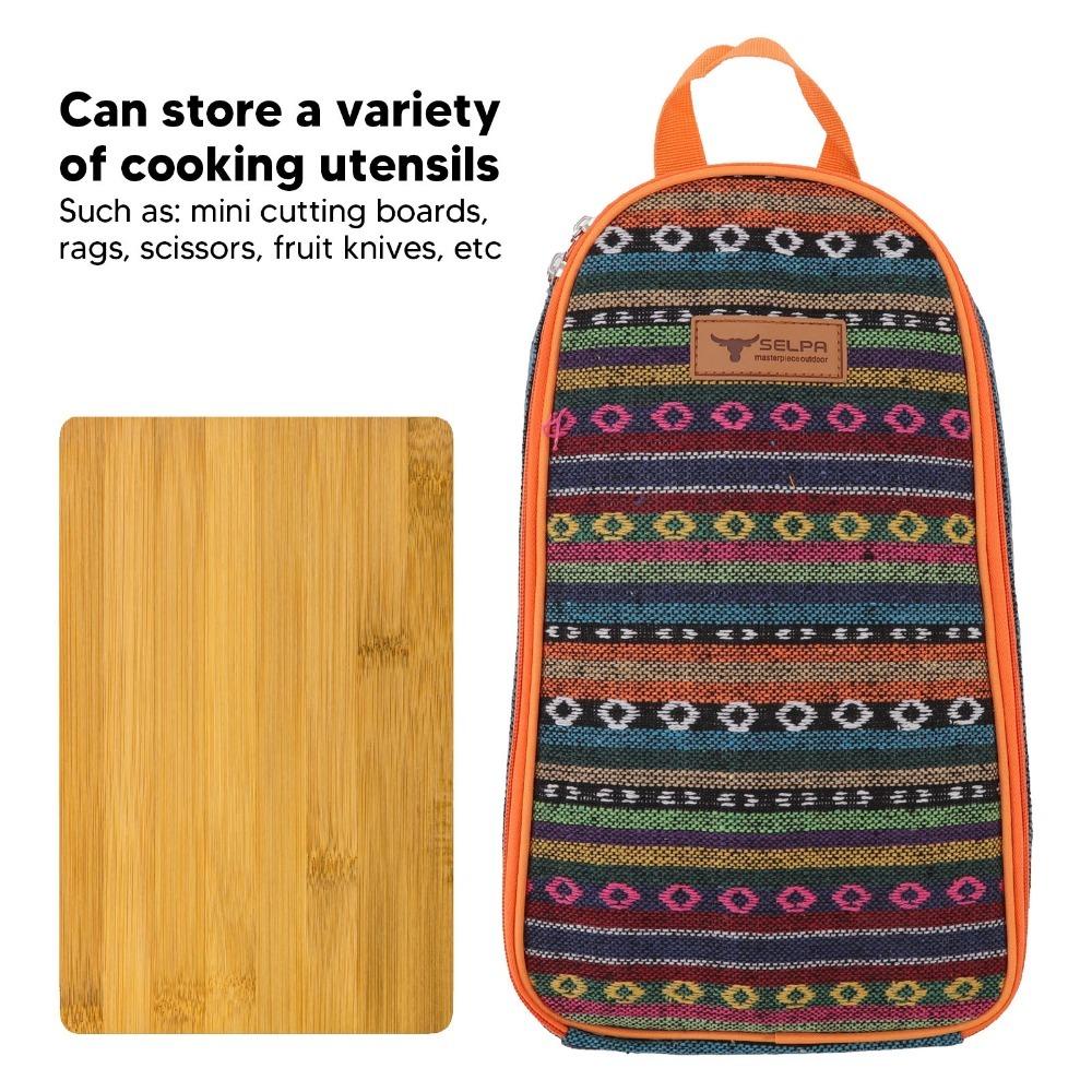Large Capacity Cooking Utensils Organizer Pouch Portable Outdoor Cooking Utensils Bag Camping Ethnic Style
Large Capacity Cooking Utensils Organizer Pouch Portable Outdoor Cooking Utensils Bag Camping Ethnic Style