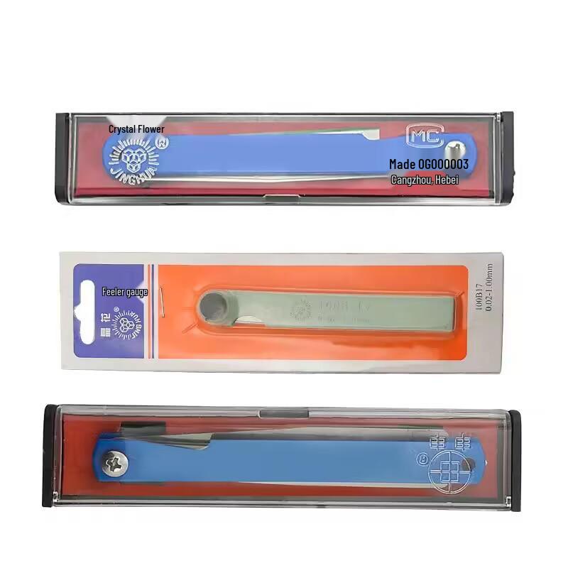 Crystal Precision Feeler Gauge Set, 0.02-1.0mm Valve Clearance, High-Precision, 14 to 20 Pieces 100mm*17 Pieces Bag
Crystal Precision Feeler Gauge Set, 0.02-1.0mm Valve Clearance, High-Precision, 14 to 20 Pieces 100mm*17 Pieces Bag
