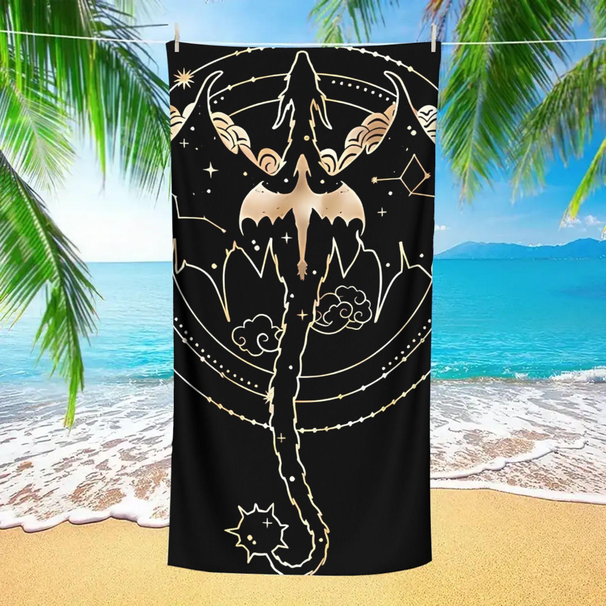 1PC Mystic Dragon Print Quick-Dry Swim Towel, Polyester Soft Beach Towel, Lightweight Travel Towel Gift for Men Women, Perfect f W30*H60(CM)
1PC Mystic Dragon Print Quick-Dry Swim Towel, Polyester Soft Beach Towel, Lightweight Travel Towel Gift for Men Women, Perfect f W30*H60(CM)