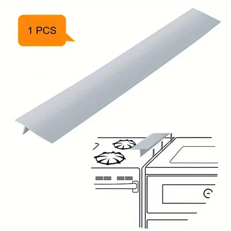 Силиконовая уплотнительная полоса для кухонных щелей – противообрастающая, маслосливная крышка для плит 53cm серый