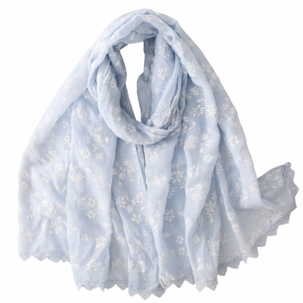 Literary Elegant Embroider Scarf 180*90Cm Thin Floral Scarf Floral Embroidery Plain Design Female Headscarf for Women синій
Literary Elegant Embroider Scarf 180*90Cm Thin Floral Scarf Floral Embroidery Plain Design Female Headscarf for Women синій