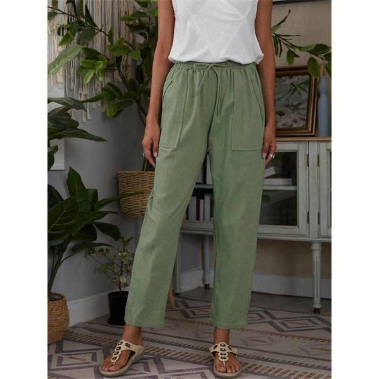 Women Casual Pants Autumn Solid Color Loose Cotton Linen Elastic Waist Big Pockets XXXXXL зелений
Women Casual Pants Autumn Solid Color Loose Cotton Linen Elastic Waist Big Pockets XXXXXL зелений