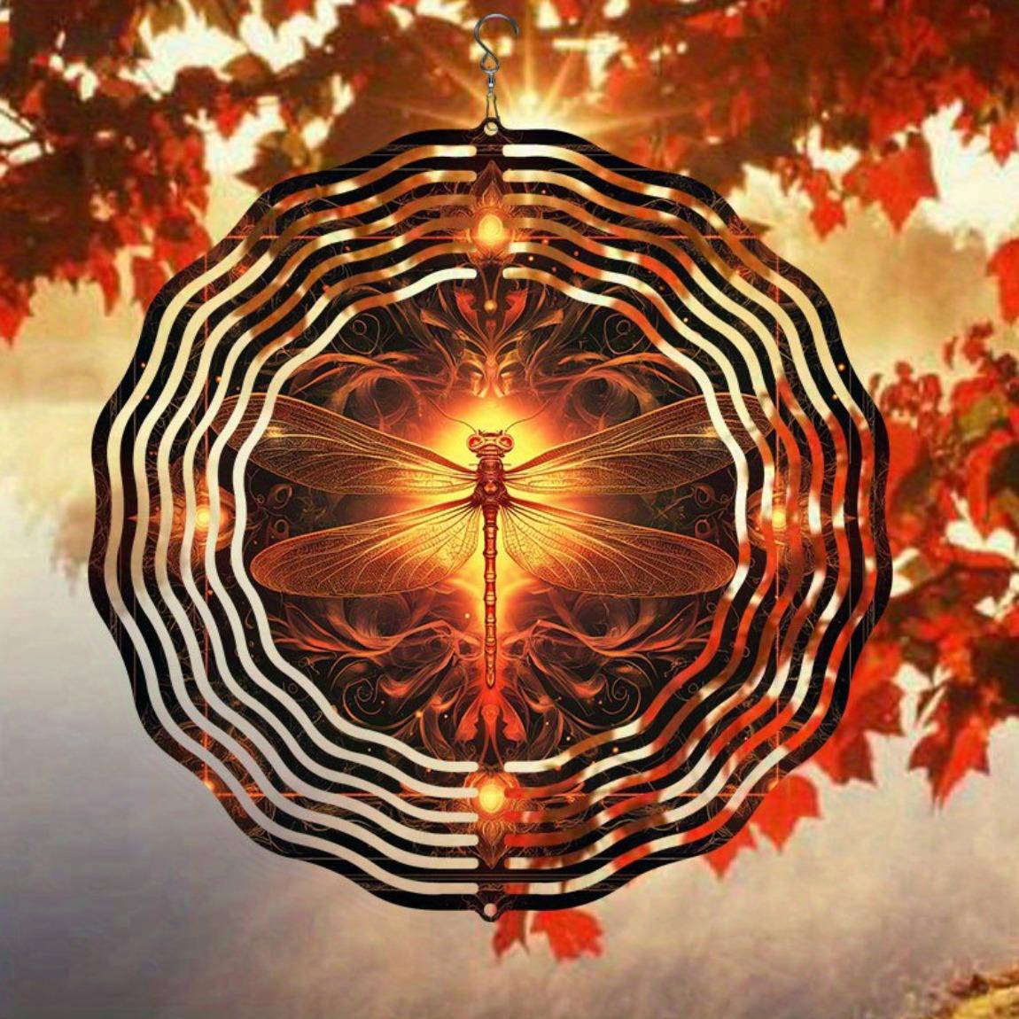 Laser Cut Metal Wind Spinner 3D Dragonfly Mandala Design Holographic Garden Decor Outdoor Hanging Rotary Wind Chime Gift
Laser Cut Metal Wind Spinner 3D Dragonfly Mandala Design Holographic Garden Decor Outdoor Hanging Rotary Wind Chime Gift