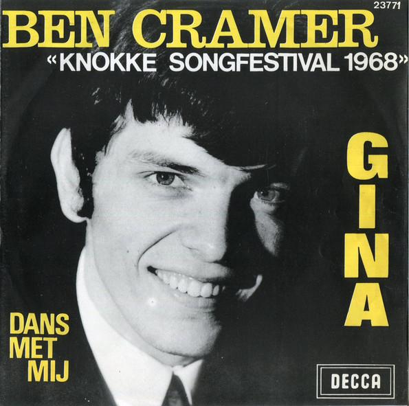 7inch Record BEN CRAMER - Gina 23771 Decca 1968 Belgium Pop Used
7inch Record BEN CRAMER - Gina 23771 Decca 1968 Belgium Pop Used
