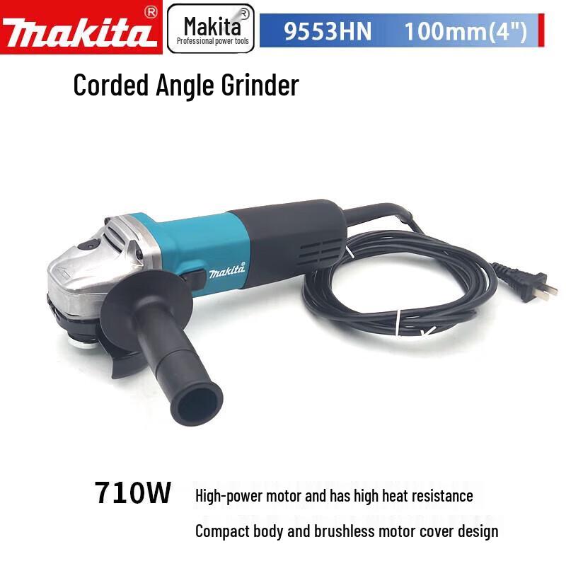 Makita 9553HN 100mm Angle Grinder, 710W CN plug (adapter included)
Makita 9553HN 100mm Angle Grinder, 710W CN plug (adapter included)