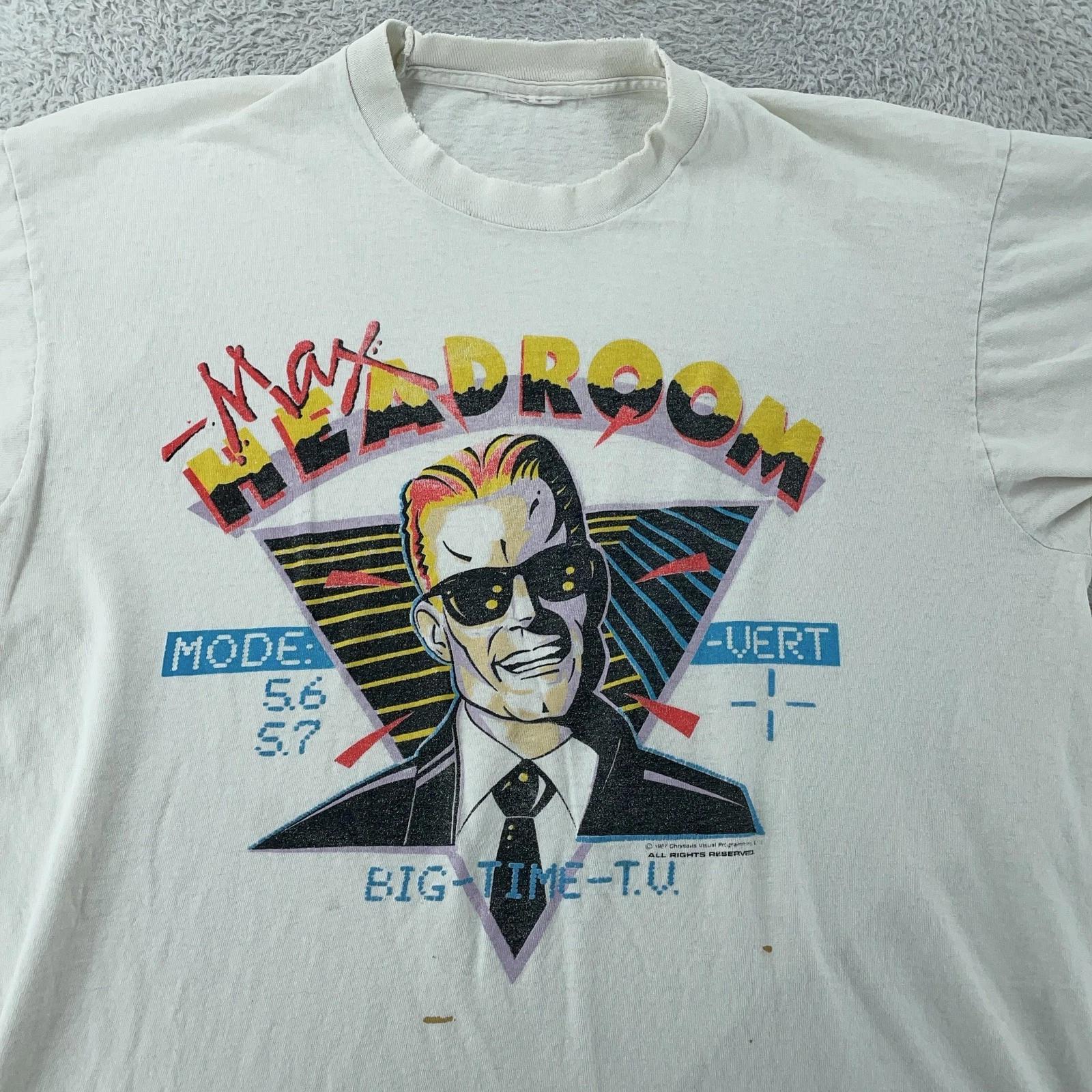 Vintage Max Headroom Shirt Mens Large/XL White 1987 Big-Time TV Graphic Tee 80s 3XL
Vintage Max Headroom Shirt Mens Large/XL White 1987 Big-Time TV Graphic Tee 80s 3XL