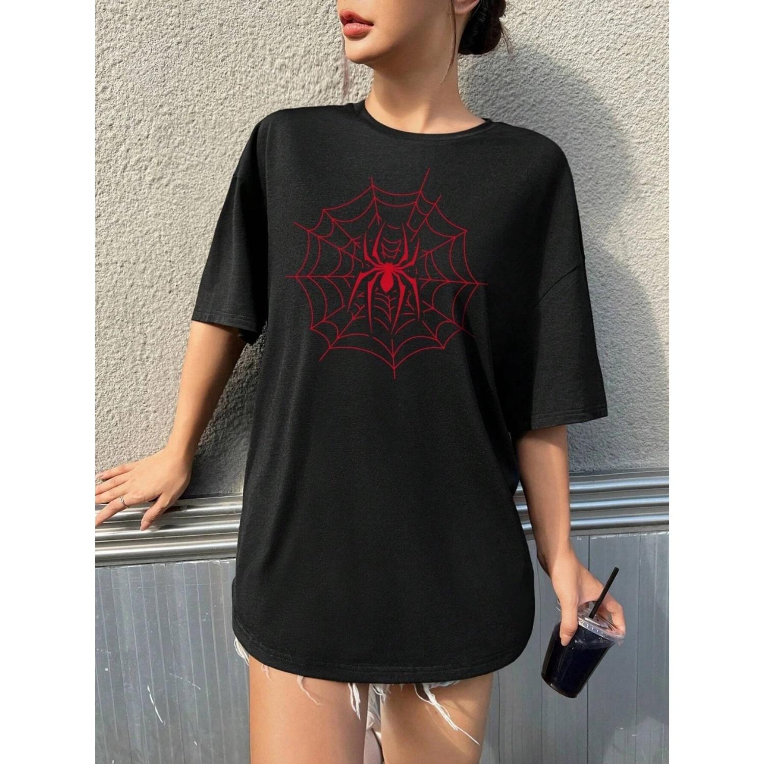 Simple Red Spider Printing Womens Cotton T-Shirts Casual O-neck Loose Tee Tops Street Fashion Short Sleeve Breathable Clothes XXXXXL чорний
Simple Red Spider Printing Womens Cotton T-Shirts Casual O-neck Loose Tee Tops Street Fashion Short Sleeve Breathable Clothes XXXXXL чорний