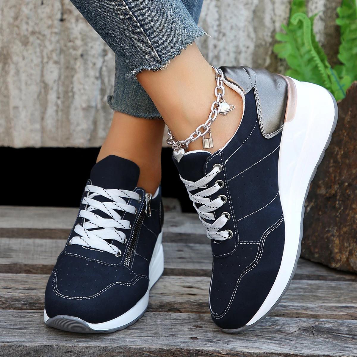 Fashiom Shoes Woman 2026 Trend Summer Wedge Platform Casual Shoes Women Lace Up Sports Shoes Woman Non Slip Breathable Sneaker 36 синий
Fashiom Shoes Woman 2026 Trend Summer Wedge Platform Casual Shoes Women Lace Up Sports Shoes Woman Non Slip Breathable Sneaker 36 синий
