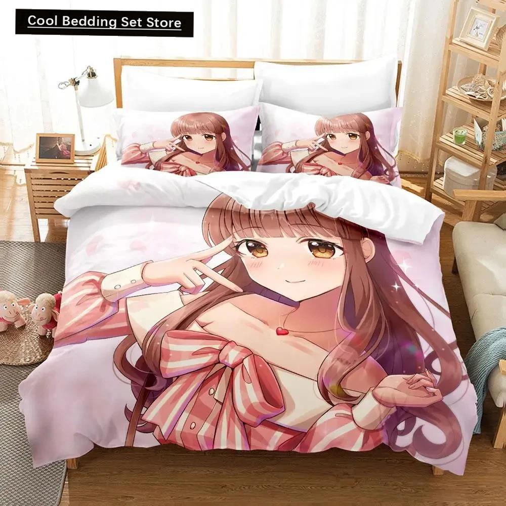 Комплект постельного белья с 3D-аниме Chieri Ogata, пододеяльник, комплект постельного белья, пододеяльник, наволочка, одеяло размера king-size, комплект постельного белья для взрослых мальчиков EU single(135x200cm)