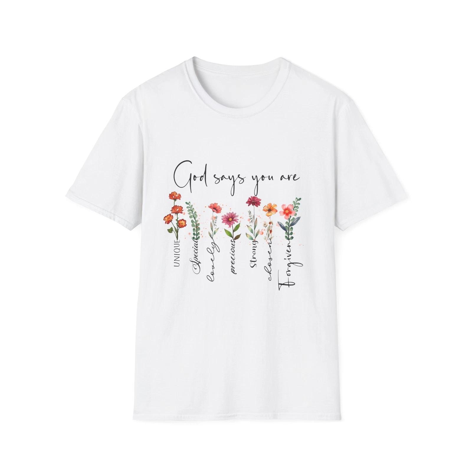 Inspirational Floral T-Shirt - God Says You Are Unique, Affirmation Tee, Gift M
Inspirational Floral T-Shirt - God Says You Are Unique, Affirmation Tee, Gift M