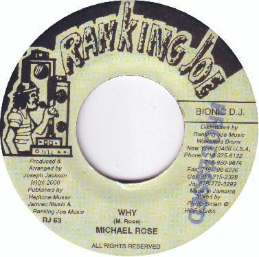 7-дюймовая пластинка MICHAEL ROSE - Why RJ63 Ranking Joe Mus 2000 US Регги, Ска и Даб Б/У
7-дюймовая пластинка MICHAEL ROSE - Why RJ63 Ranking Joe Mus 2000 US Регги, Ска и Даб Б/У