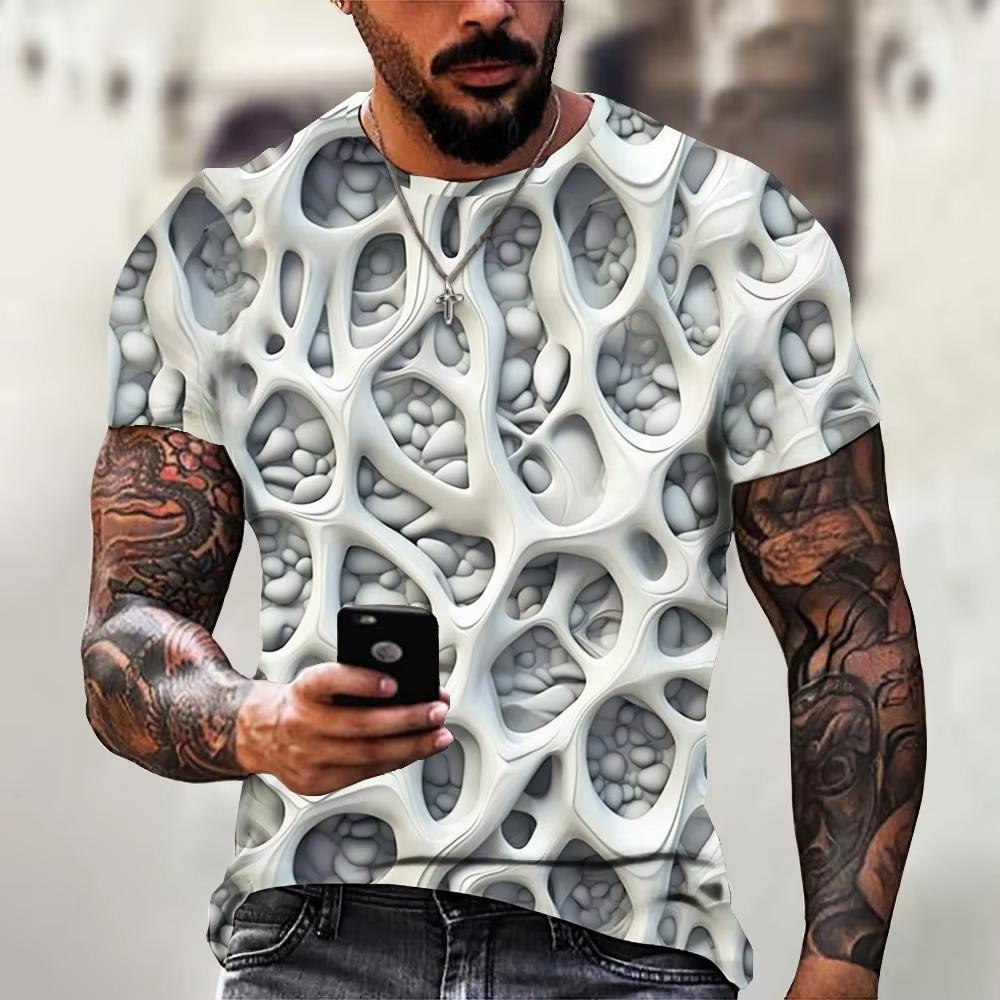 Fashion T-shirt men s 3D irregular pattern men s clothing 6XL
Fashion T-shirt men s 3D irregular pattern men s clothing 6XL