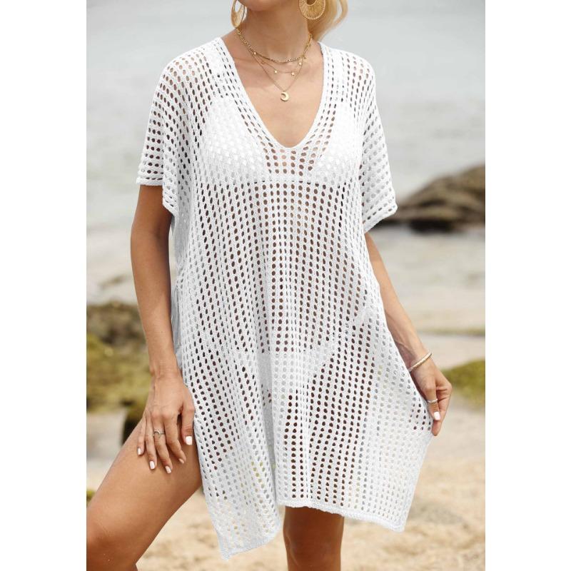 Жіноча плетена пляжна сукня-смок великого розміру з сексуальним вирізом на зав язках one size білий
Жіноча плетена пляжна сукня-смок великого розміру з сексуальним вирізом на зав язках one size білий