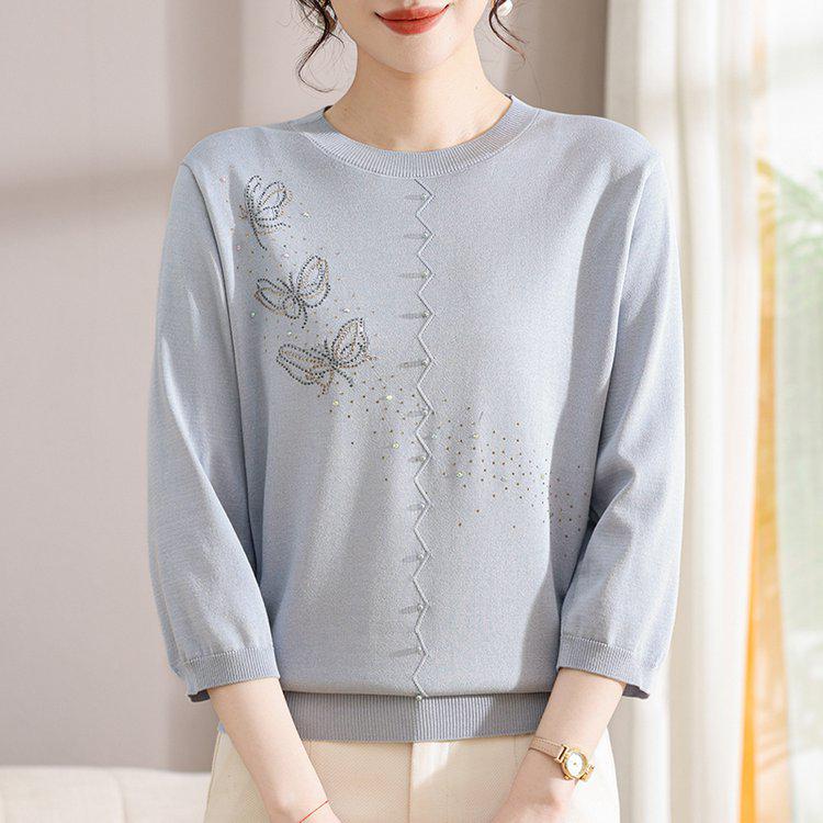 Women s Plus Size Embroidered Butterfly Knit Top - Seven-Sleeve Round Neck Pullover 2XL синій
Women s Plus Size Embroidered Butterfly Knit Top - Seven-Sleeve Round Neck Pullover 2XL синій