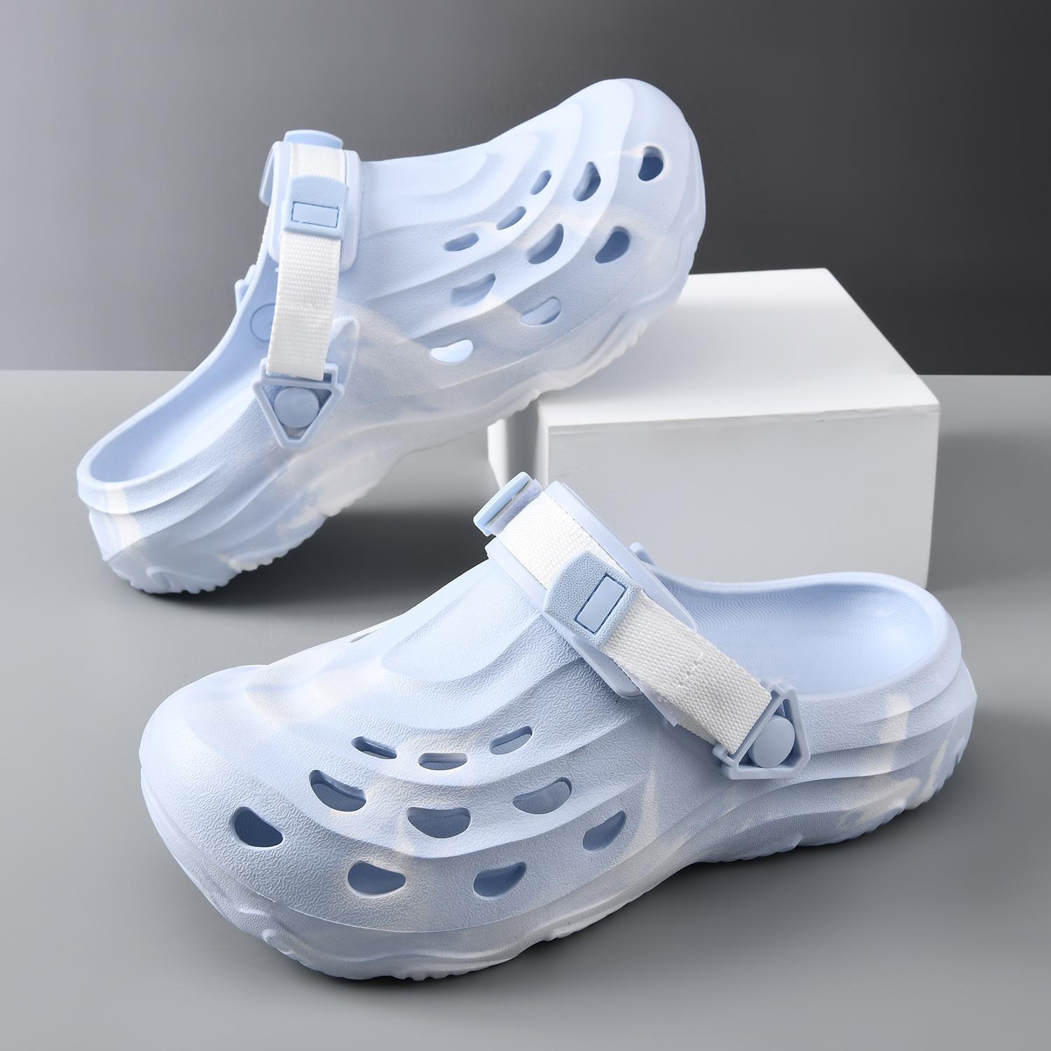 Summer men s hole shoes non-slip and deodorant bag head mop EVA heightening, breathable and wear-resistant external wear contrasting color beach mop 44-45 світло-синій колір
Summer men s hole shoes non-slip and deodorant bag head mop EVA heightening, breathable and wear-resistant external wear contrasting color beach mop 44-45 світло-синій колір