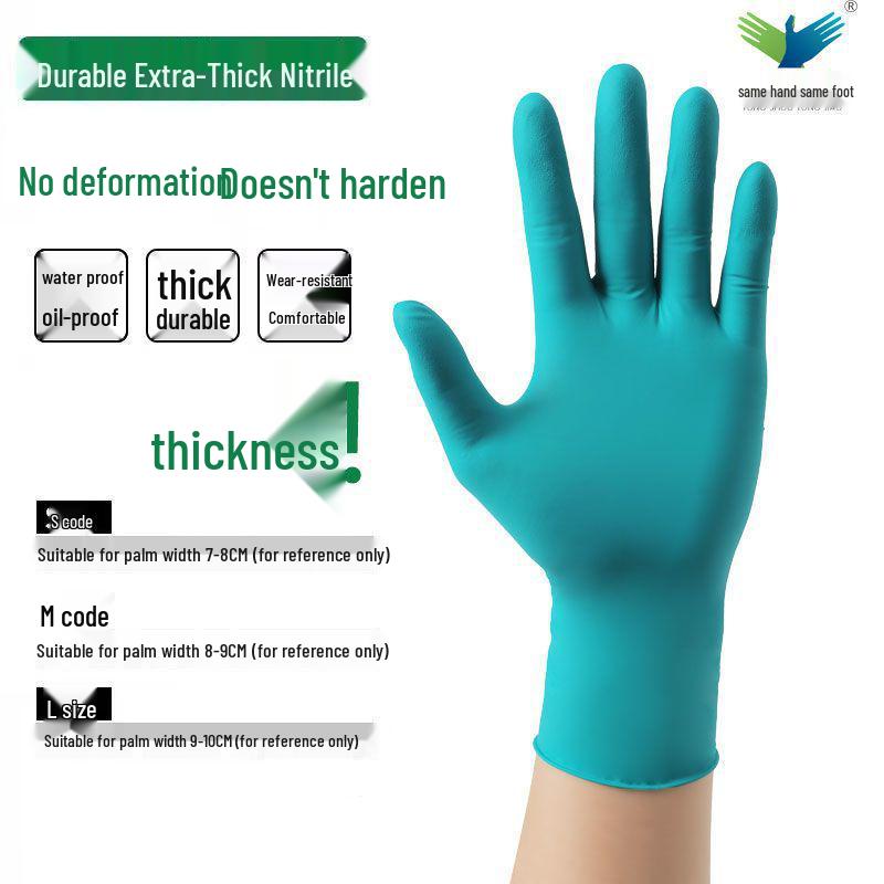 Надтовсті зелені одноразові нітрилові рукавички - Харчового класу, Міцні, Стійкі до зносу для кейтерингу та лабораторного використання Large (Palm Width: 9-10 cm)
Надтовсті зелені одноразові нітрилові рукавички - Харчового класу, Міцні, Стійкі до зносу для кейтерингу та лабораторного використання Large (Palm Width: 9-10 cm)