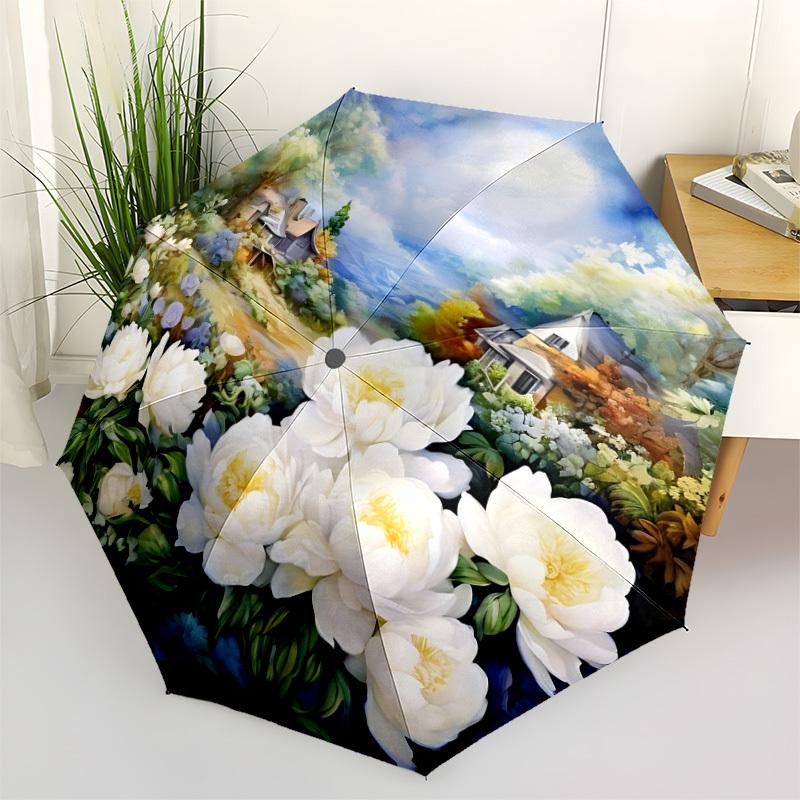 1pc Country Floral Print Automatic Open/Close Umbrella - Portable Collapsible Umbrella with 8-Rib Stability, Fashion Lovers yy251017199
1pc Country Floral Print Automatic Open/Close Umbrella - Portable Collapsible Umbrella with 8-Rib Stability, Fashion Lovers yy251017199