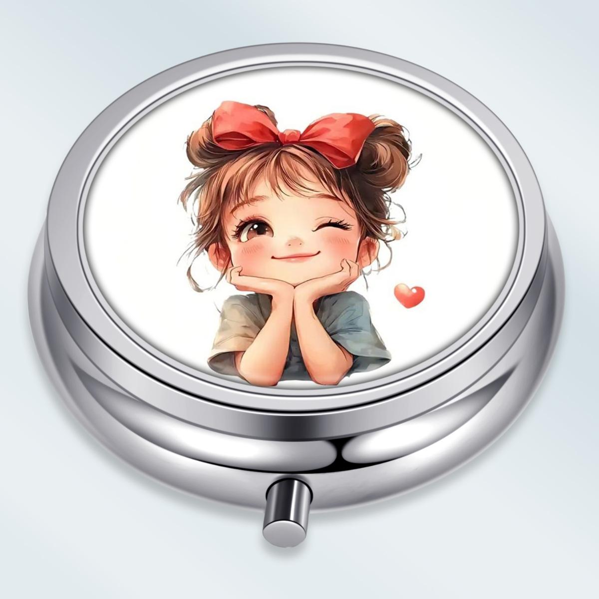 Portable Pill Box with 3 Compartments, Mini Metal Medicine Organizer Case, Cute Printed Pill Container for Vitamins, Pills, Jewelry, Travel, Daily Use
Portable Pill Box with 3 Compartments, Mini Metal Medicine Organizer Case, Cute Printed Pill Container for Vitamins, Pills, Jewelry, Travel, Daily Use