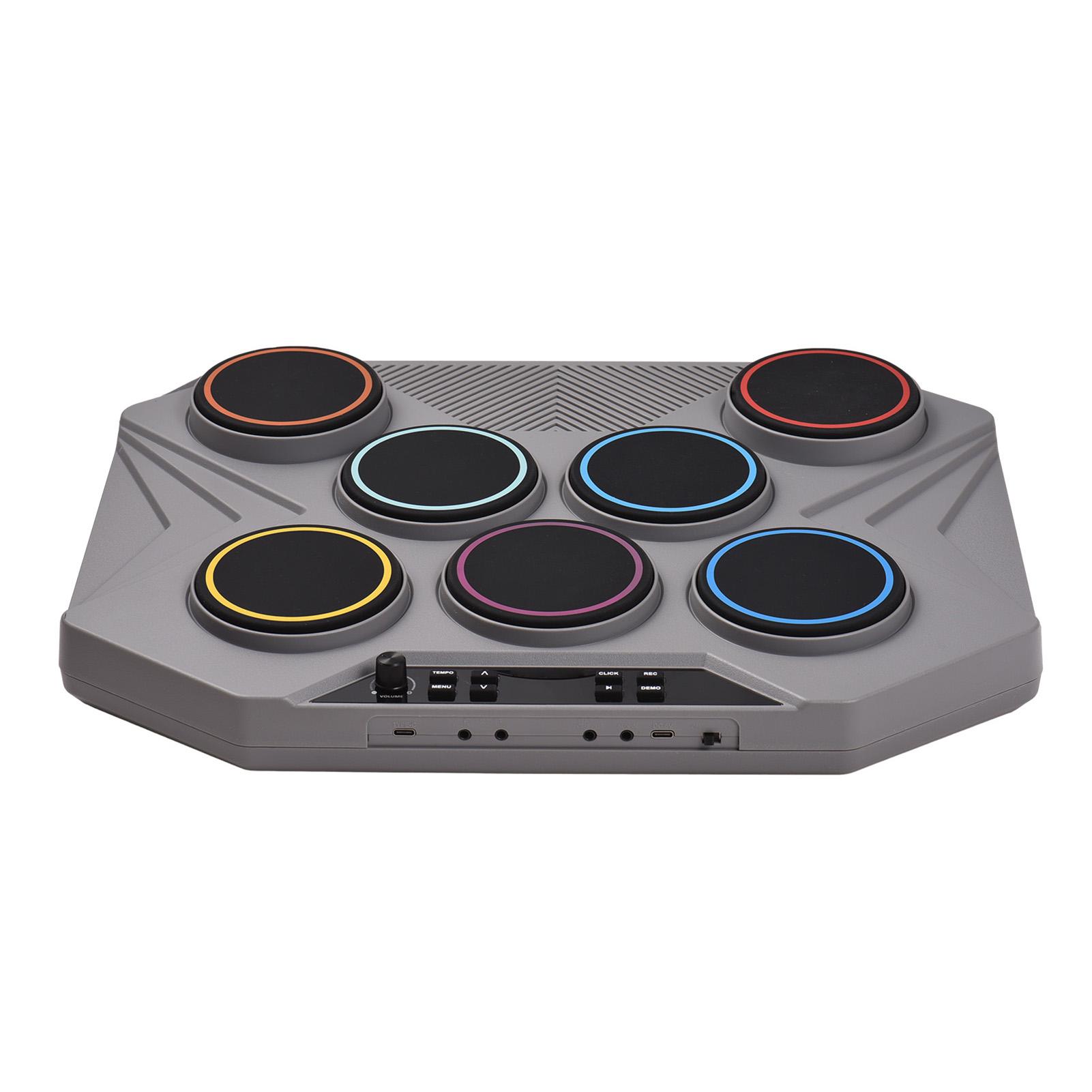 Electronic Tabletop Set Built-in 3W Speaker Portable Digital Kit 7 Strike Zones Sensitivity with Pedals Sticks Hol
Electronic Tabletop Set Built-in 3W Speaker Portable Digital Kit 7 Strike Zones Sensitivity with Pedals Sticks Hol