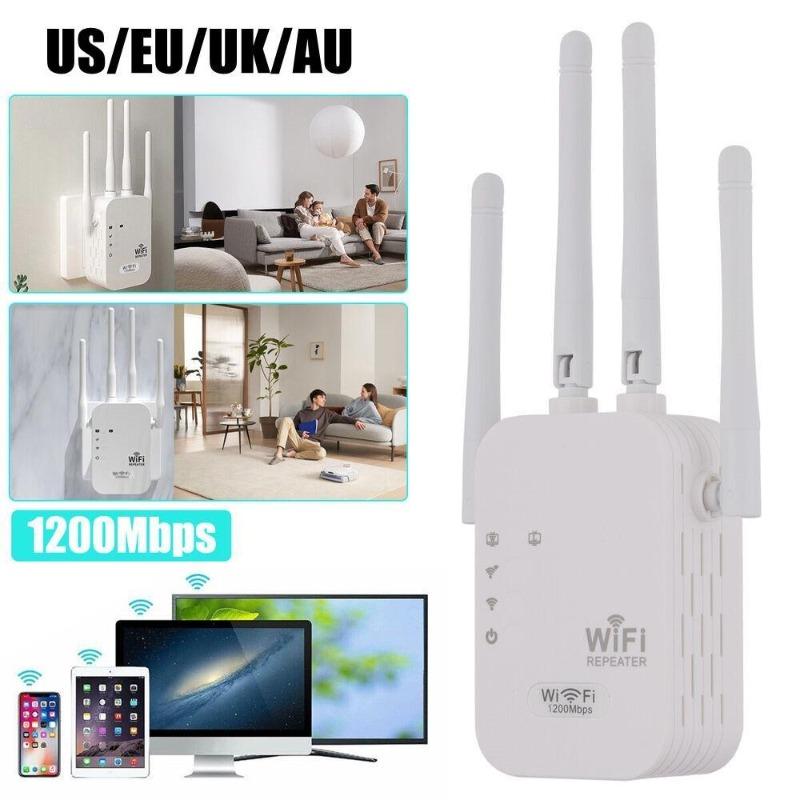 1200 Мбіт/с WiFi Range Extender Ретранслятор Підсилювач Маршрутизатор Підсилювач бездротового сигналу AU Plug
1200 Мбіт/с WiFi Range Extender Ретранслятор Підсилювач Маршрутизатор Підсилювач бездротового сигналу AU Plug