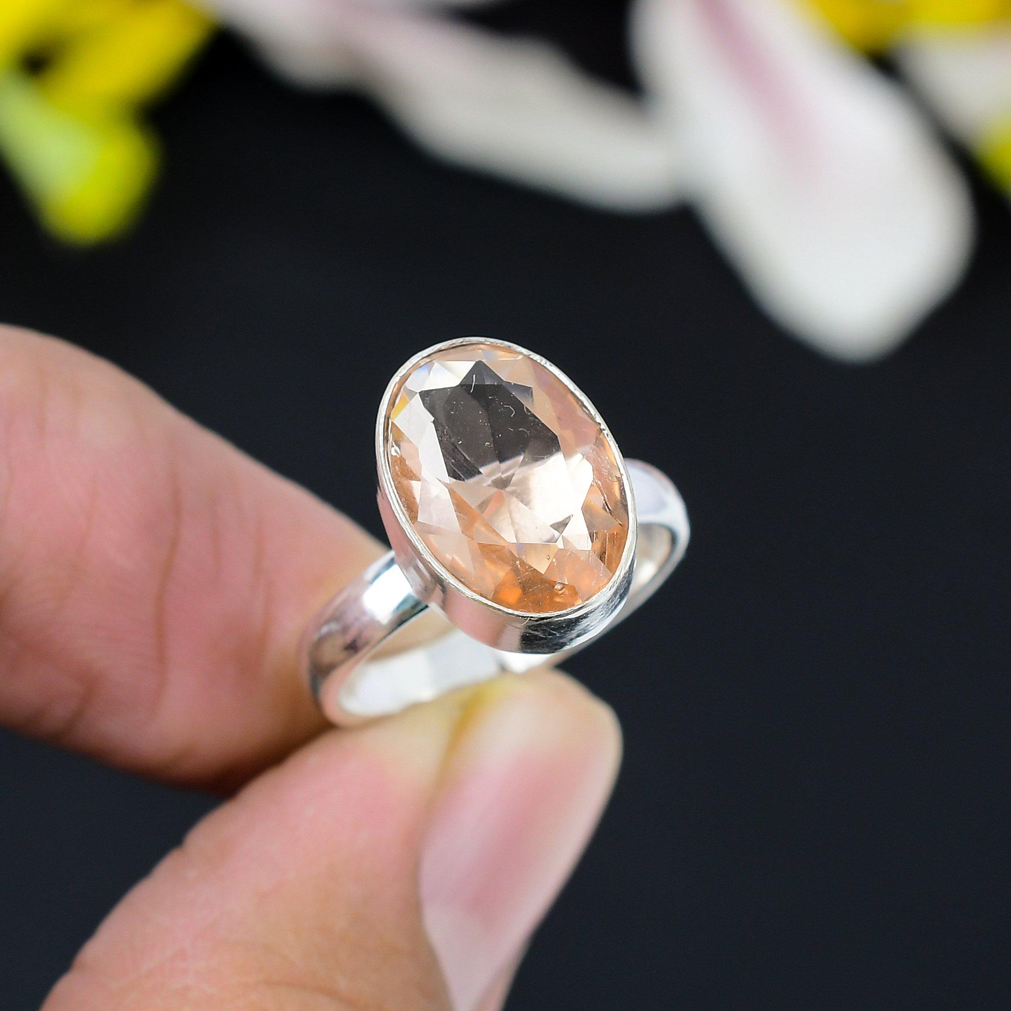 Morganite Gemstone Handmade 925 Sterling Silver Jewelry Ring Size 8 KG-362
Morganite Gemstone Handmade 925 Sterling Silver Jewelry Ring Size 8 KG-362