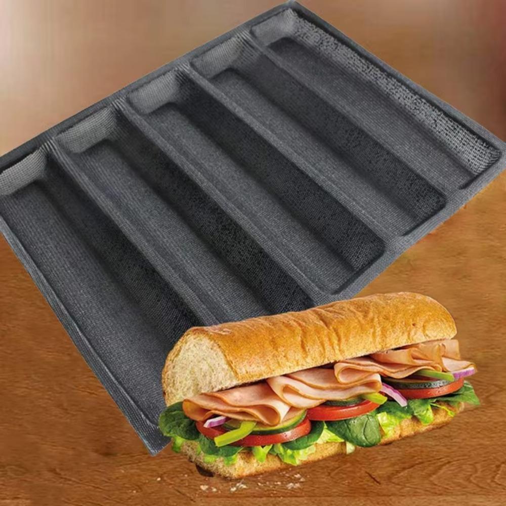 Non-Stick French Bread Pan Silicone Loaf Mold Liner Baking Liner Perforated Baking Pan Kitchen 5 Grid
Non-Stick French Bread Pan Silicone Loaf Mold Liner Baking Liner Perforated Baking Pan Kitchen 5 Grid