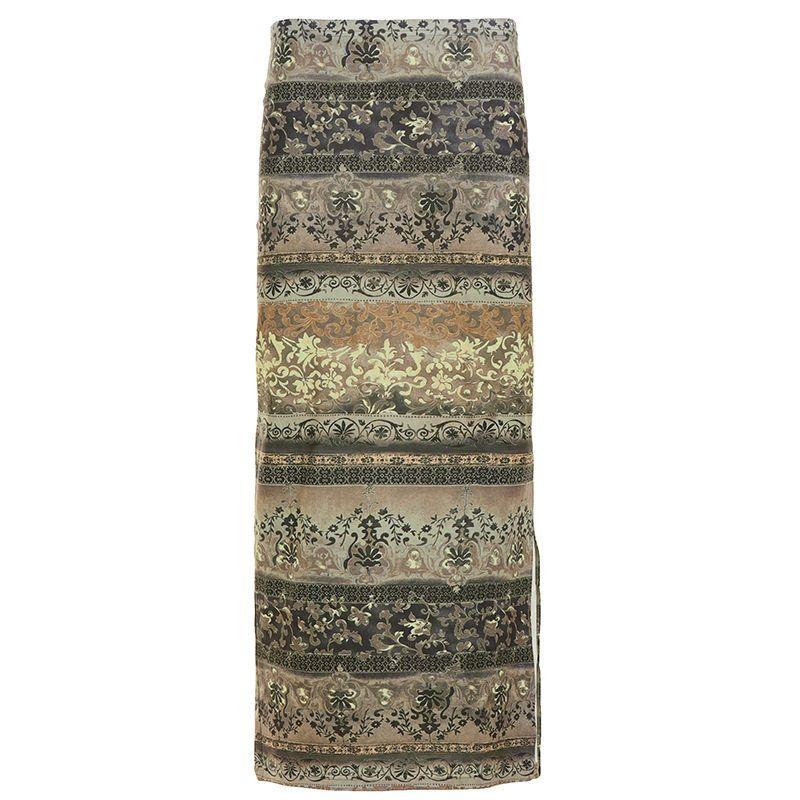 2026 Spring/Summer New Forest Style Retro Floral Print Long Skirt, Slim Fit with Side Slit Design, Straight Skirt Flower color S
2026 Spring/Summer New Forest Style Retro Floral Print Long Skirt, Slim Fit with Side Slit Design, Straight Skirt Flower color S