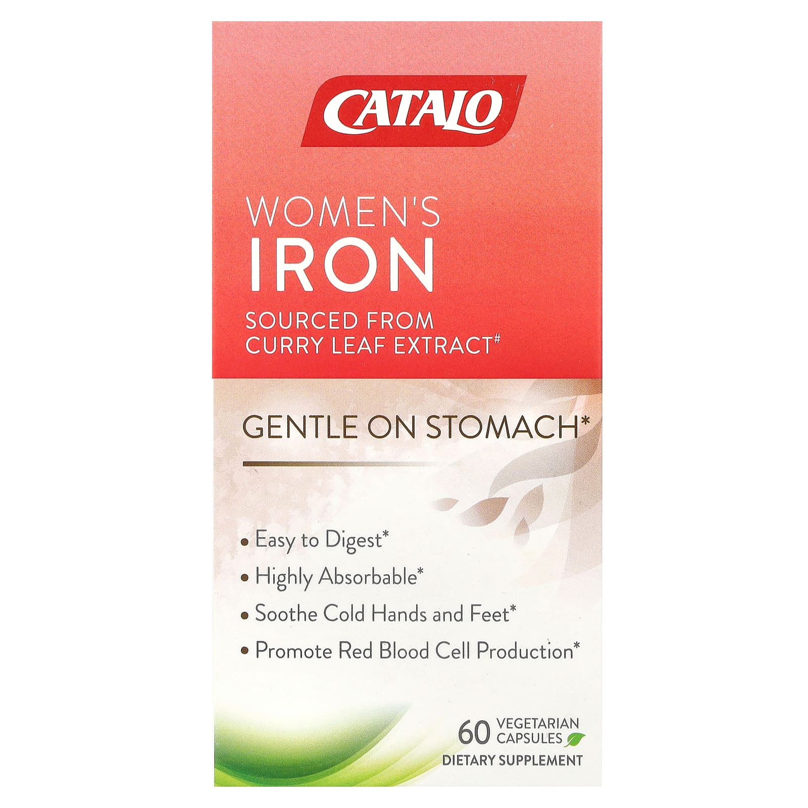 CATALO, iron supplement for women, 60 veggie capsules
CATALO, iron supplement for women, 60 veggie capsules