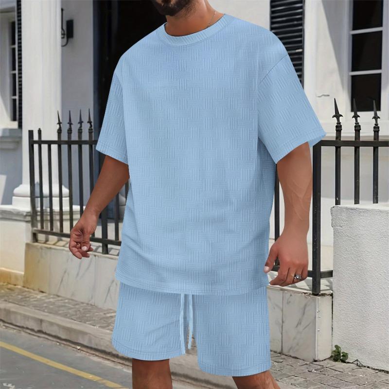 European and American cross-border men s clothing jacquard crew neck short-sleeved T-shirt shorts casual suit S
European and American cross-border men s clothing jacquard crew neck short-sleeved T-shirt shorts casual suit S