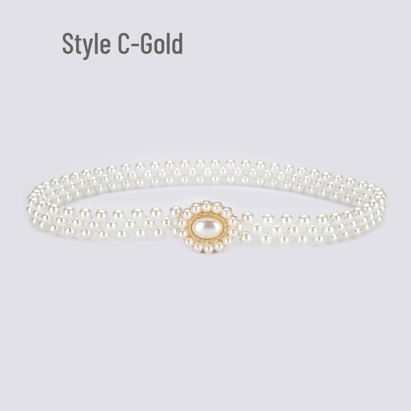 Винтажный белый жемчужный пояс - Элегантный эластичный пояс-цепочка, подчеркивающий талию, для женщин 60cm-105cm
Винтажный белый жемчужный пояс - Элегантный эластичный пояс-цепочка, подчеркивающий талию, для женщин 60cm-105cm