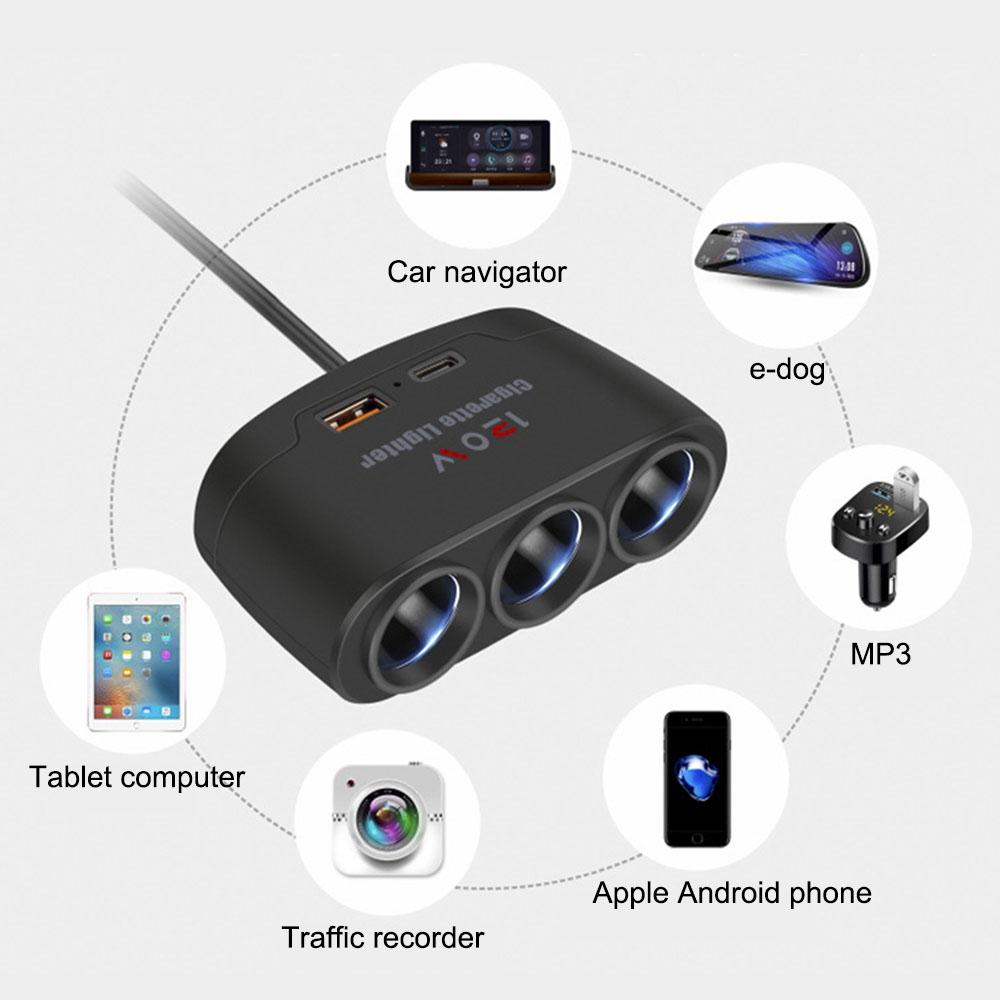 Multifunctional 3 in 1 Dual USB Socket Car Charger Adapter Car Accessories Quick Charge 120W 12V 24V For Phone IPad Splitter чорний
Multifunctional 3 in 1 Dual USB Socket Car Charger Adapter Car Accessories Quick Charge 120W 12V 24V For Phone IPad Splitter чорний