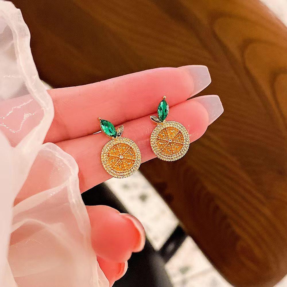 Cute Sweet Fresh Orange Lemon Stud Earrings for Women Simple Yellow Cubic Zirconia Fruit Earring Zircon Gifts for Daily Zircon
Cute Sweet Fresh Orange Lemon Stud Earrings for Women Simple Yellow Cubic Zirconia Fruit Earring Zircon Gifts for Daily Zircon