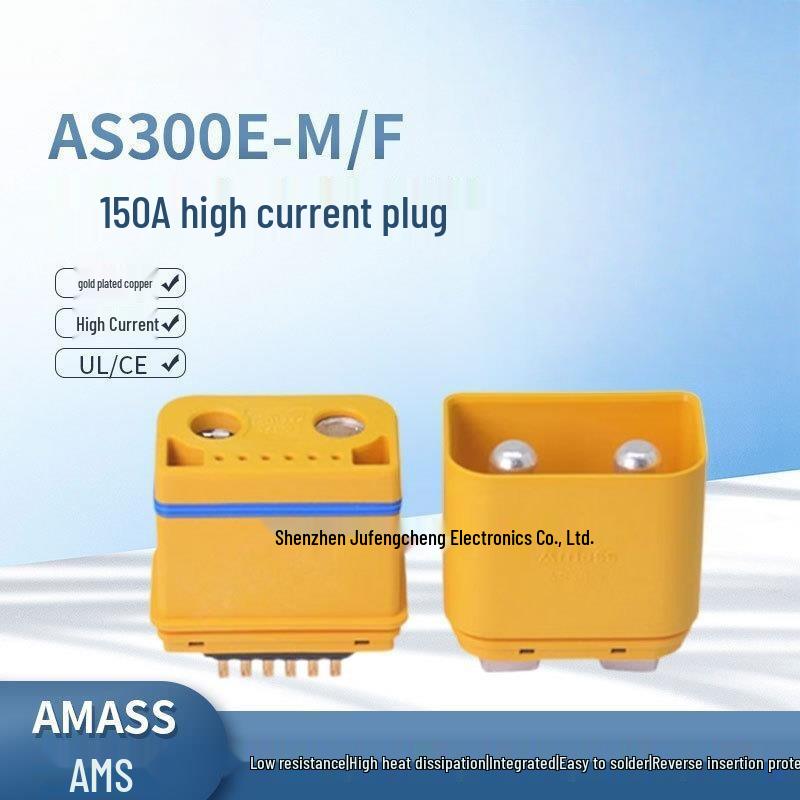Amass AS300E Ultrasonic 150A Waterproof Copper-Silver High Current Connector AS300E-F Socket
Amass AS300E Ultrasonic 150A Waterproof Copper-Silver High Current Connector AS300E-F Socket