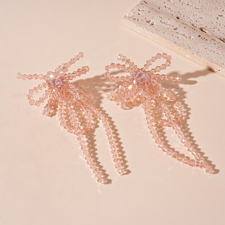Sweet glass imitation crystal bow silver needle stud earrings personalized elegance high-end versatile earrings
Sweet glass imitation crystal bow silver needle stud earrings personalized elegance high-end versatile earrings