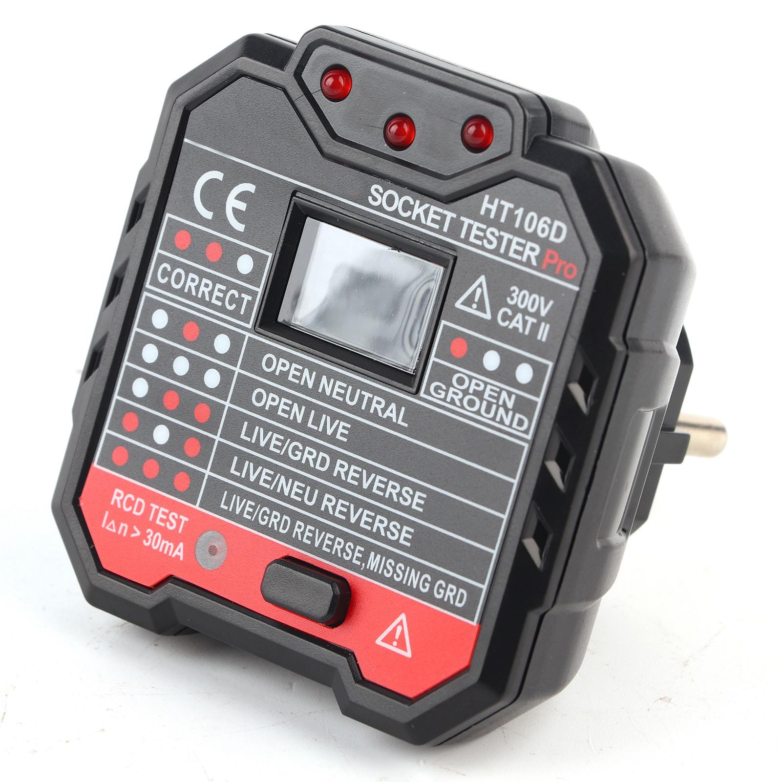 Electric Socket Tester Digital Display Fault Checker Detector Wall Plug in
Electric Socket Tester Digital Display Fault Checker Detector Wall Plug in