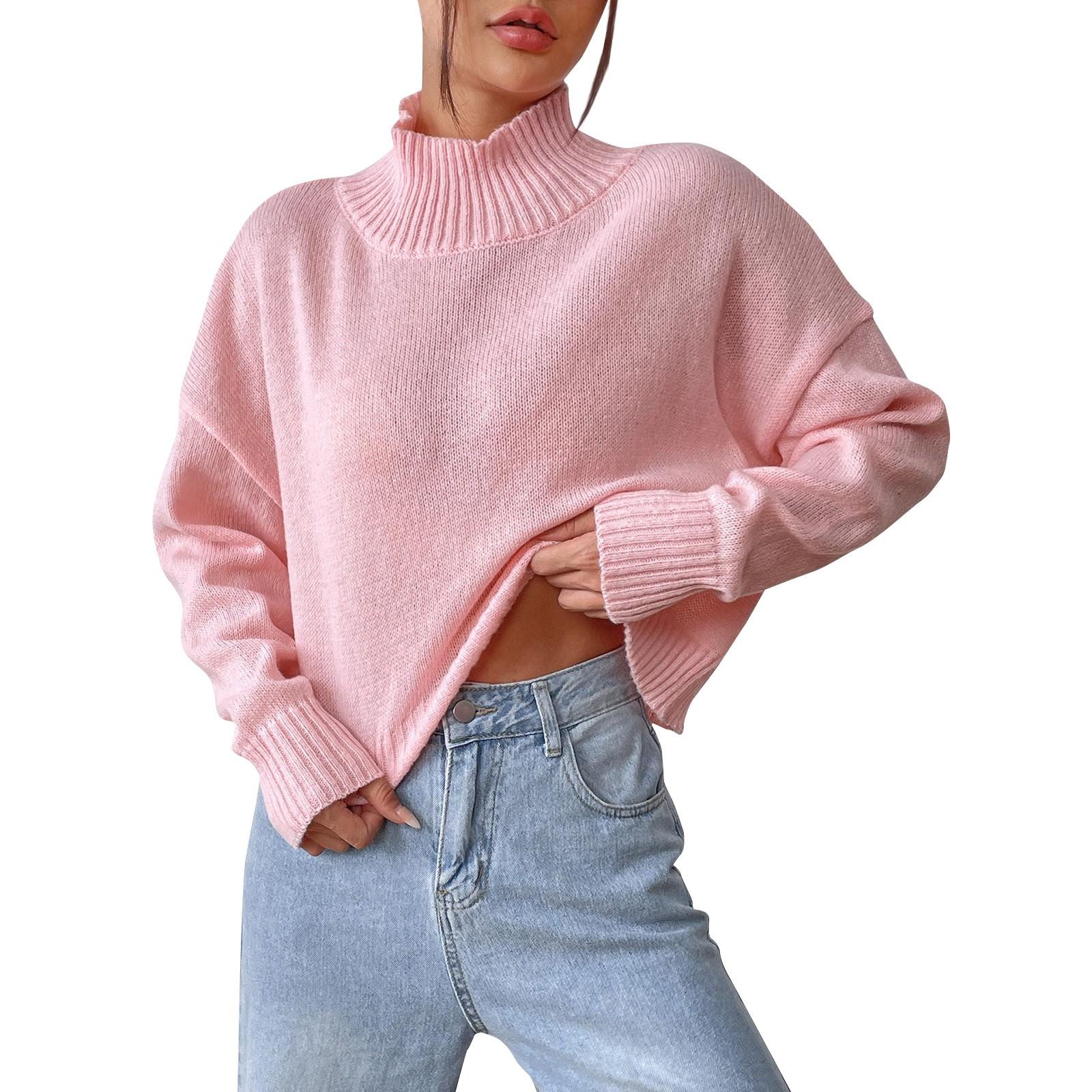 Женский повседневный модный удобный пуловер с глубоким воротником, однотонный свободный повседневный нижний свитер XL розовый
Женский повседневный модный удобный пуловер с глубоким воротником, однотонный свободный повседневный нижний свитер XL розовый