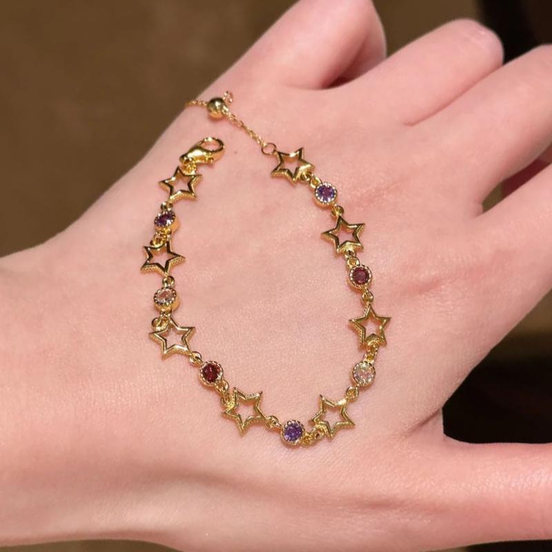 Classic inlay diamonds colorful hollow out star bracelets for women fashion and high-end bracelet stackable banquet jewelry gift 17-20cm золотой
Classic inlay diamonds colorful hollow out star bracelets for women fashion and high-end bracelet stackable banquet jewelry gift 17-20cm золотой