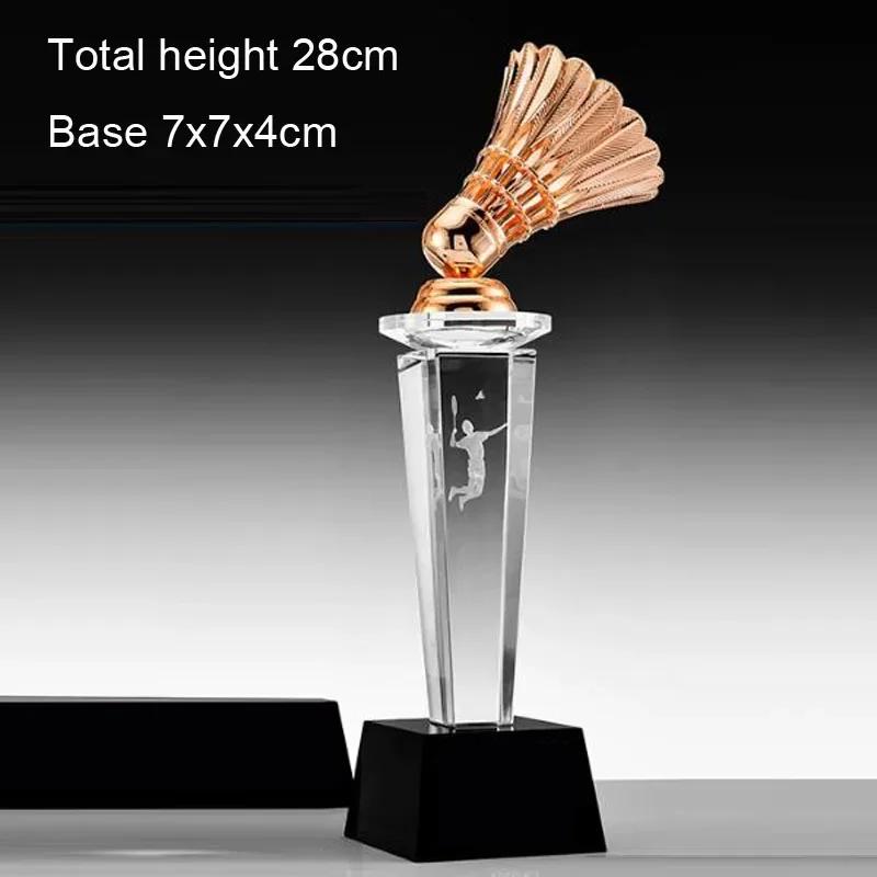 Customized Crystal Trophy for Sports Competition, Creative Metal Gold, Silver, Copper Badminton, High-end Award, Home Decor, 1Pc
Customized Crystal Trophy for Sports Competition, Creative Metal Gold, Silver, Copper Badminton, High-end Award, Home Decor, 1Pc