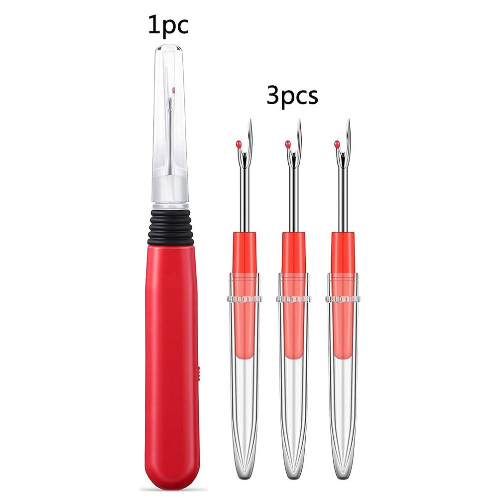 4PCS Sewing Seam Ripper Tool Set LED Seam Rippers Sewing Thread Remover Small Stitch Thread Unpicker for DIY Sewing Crafting
4PCS Sewing Seam Ripper Tool Set LED Seam Rippers Sewing Thread Remover Small Stitch Thread Unpicker for DIY Sewing Crafting