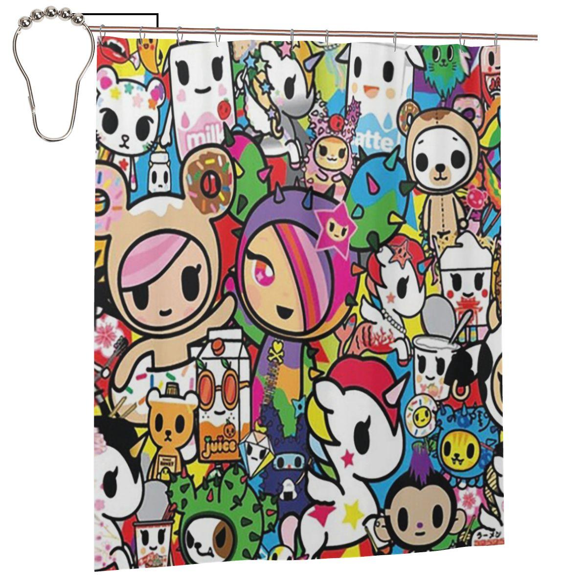 Tokidoki Kawaii Donutella Sandy Unicorno Шторка для душа Ванная комната Полиэстер Водонепроницаемые Занавески для ванны С крючками W60H190(CM)-1 Pcs
Tokidoki Kawaii Donutella Sandy Unicorno Шторка для душа Ванная комната Полиэстер Водонепроницаемые Занавески для ванны С крючками W60H190(CM)-1 Pcs