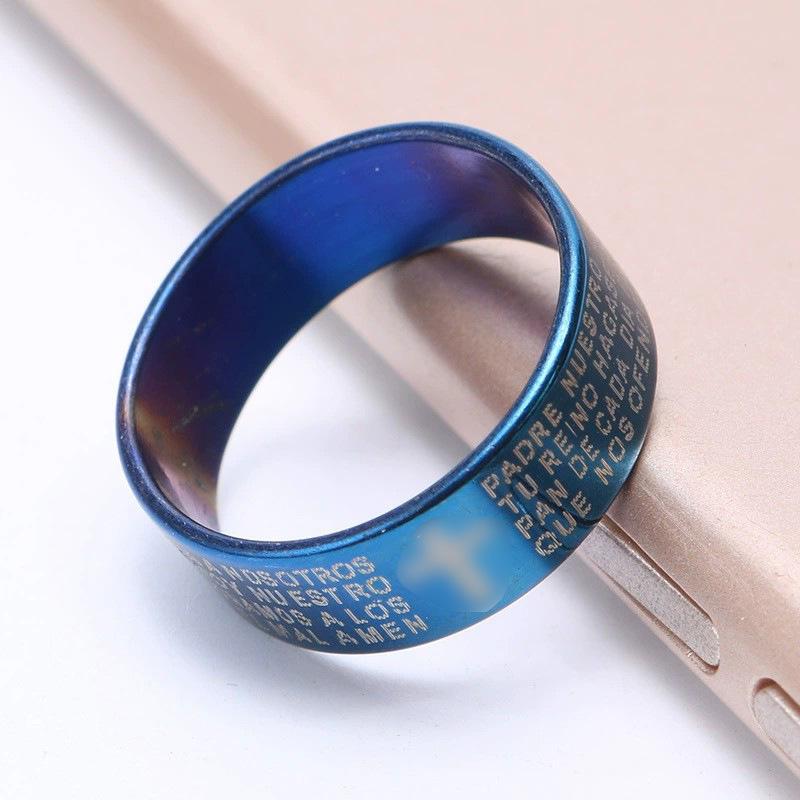 Трансграничное сине-черное серебристое титановое стальное кольцо с буквой Size 11, 21mm
Трансграничное сине-черное серебристое титановое стальное кольцо с буквой Size 11, 21mm