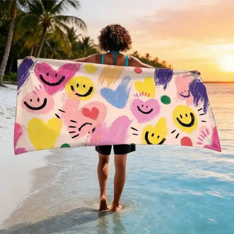 1pc of Mindful Painting Experience Theme Beach Towel, Smile Day Beach Towel, Soft, Absorbent, Quick-drying, Source of Happiness W30*H60(CM)
1pc of Mindful Painting Experience Theme Beach Towel, Smile Day Beach Towel, Soft, Absorbent, Quick-drying, Source of Happiness W30*H60(CM)