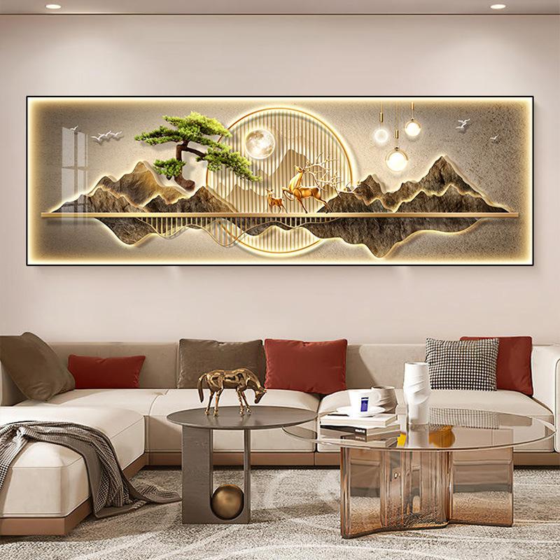 New Chinese Style Mountain Canvas Painting Wall Art Rich Tree Posters Golden Deer Wall Art for Living Room Decoration Unframed 20X60CM NO FRAME
New Chinese Style Mountain Canvas Painting Wall Art Rich Tree Posters Golden Deer Wall Art for Living Room Decoration Unframed 20X60CM NO FRAME