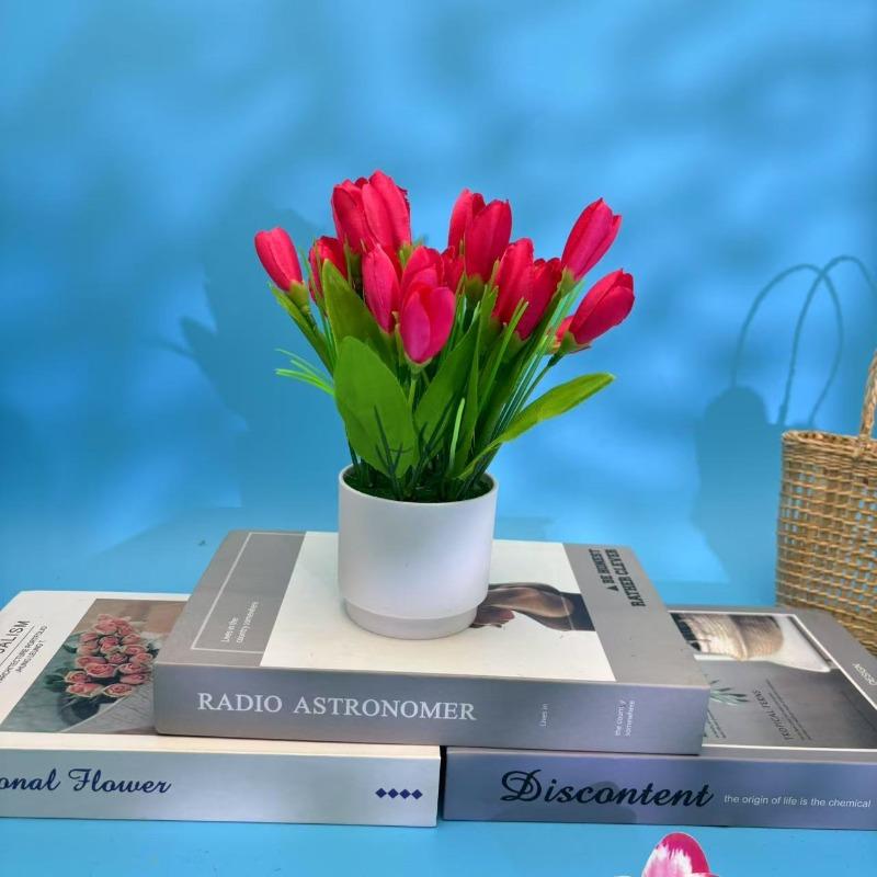 Mini Tulip Bonsai Desktop Romantic Simulation Potted Plant Wedding Flower and Green Plant Decoration рожевий червоний колір
Mini Tulip Bonsai Desktop Romantic Simulation Potted Plant Wedding Flower and Green Plant Decoration рожевий червоний колір