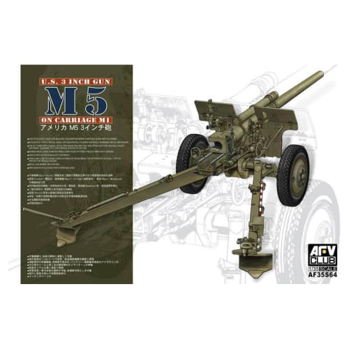 AFV Club 1/35 M5 3-inch Gun M1 Mounted Plastic Model
AFV Club 1/35 M5 3-inch Gun M1 Mounted Plastic Model