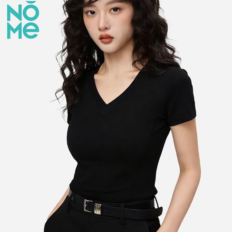 NOMe Women s Basic V-neck Short Sleeve T-Shirt XL
NOMe Women s Basic V-neck Short Sleeve T-Shirt XL