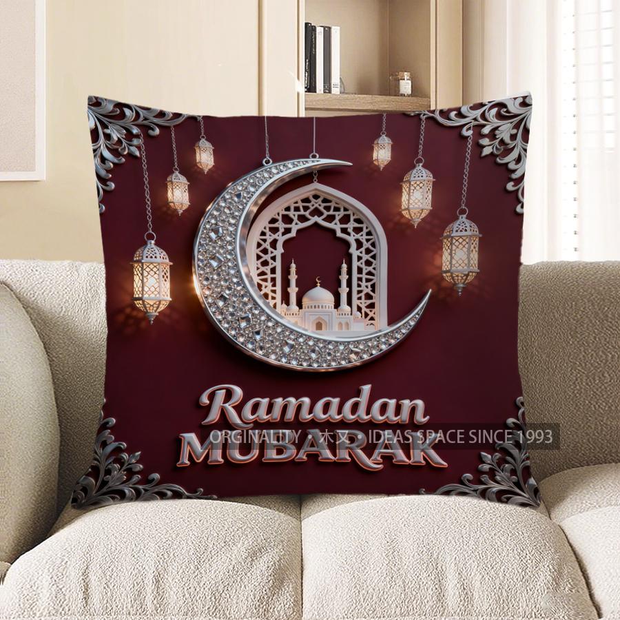 2D Ramadan Mubarak Crescent & Lantern Cushion Pattern Cushion Cover Suitable For Sofa Bedroom Car Pillow Cover 40x40cm
2D Ramadan Mubarak Crescent & Lantern Cushion Pattern Cushion Cover Suitable For Sofa Bedroom Car Pillow Cover 40x40cm