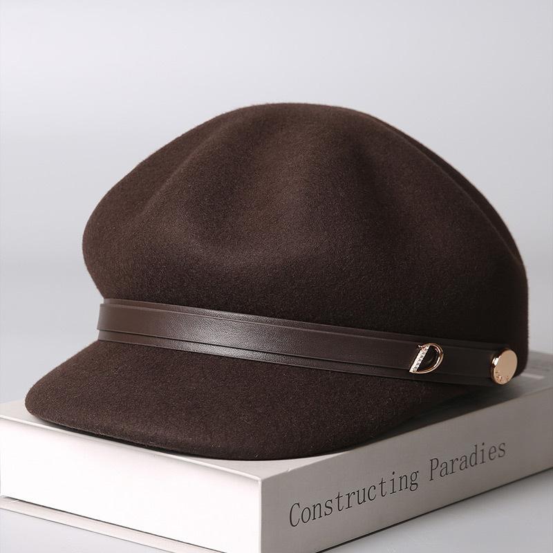 Hat Top Hat Autumn and Winter Fashion Versatile Beret Pure Wool Felt Hat Cap Octagonal Hat Adjustable (56-58cm) темно-коричневого кольору
Hat Top Hat Autumn and Winter Fashion Versatile Beret Pure Wool Felt Hat Cap Octagonal Hat Adjustable (56-58cm) темно-коричневого кольору