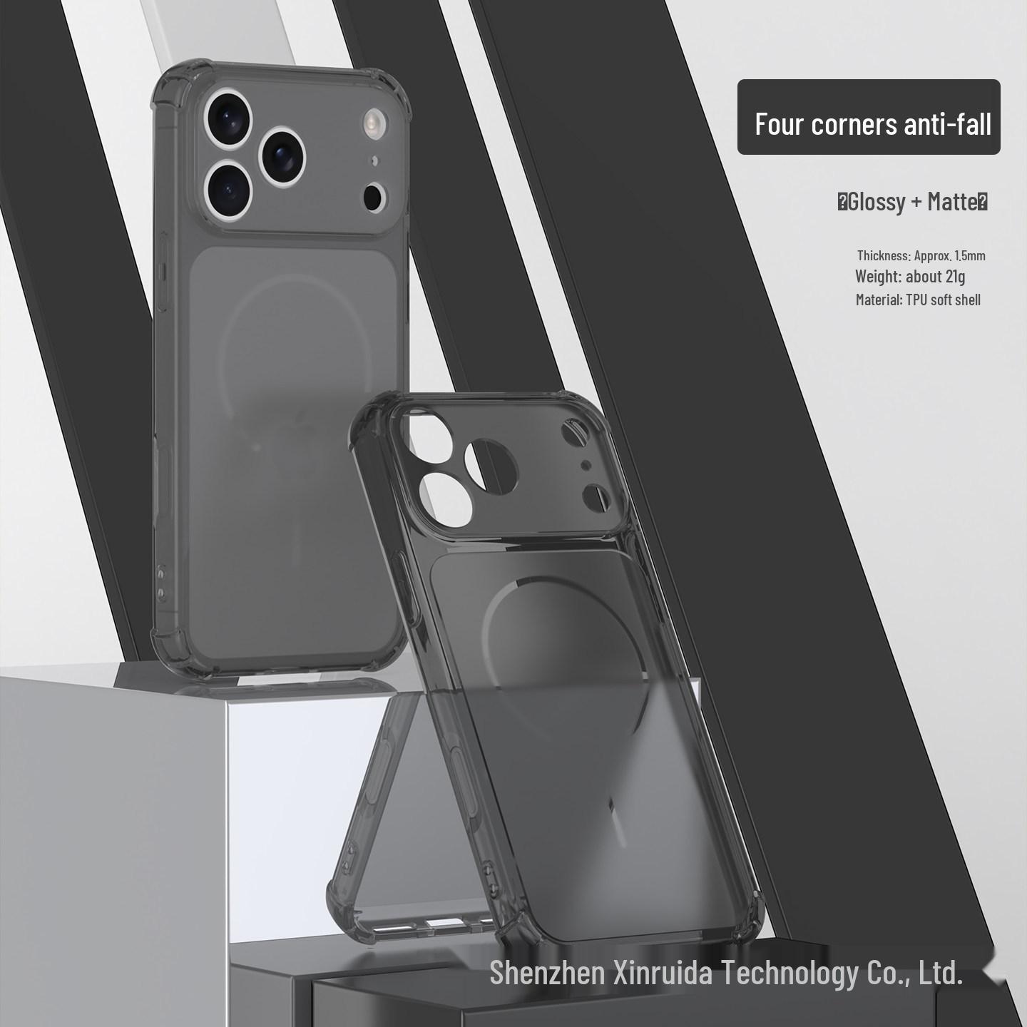 iPhone 17 Pro Max case: transforms to 17 matte frosted Apple 16 four-corner, drop-proof case. iPhone 16 Pro Max чорний
iPhone 17 Pro Max case: transforms to 17 matte frosted Apple 16 four-corner, drop-proof case. iPhone 16 Pro Max чорний